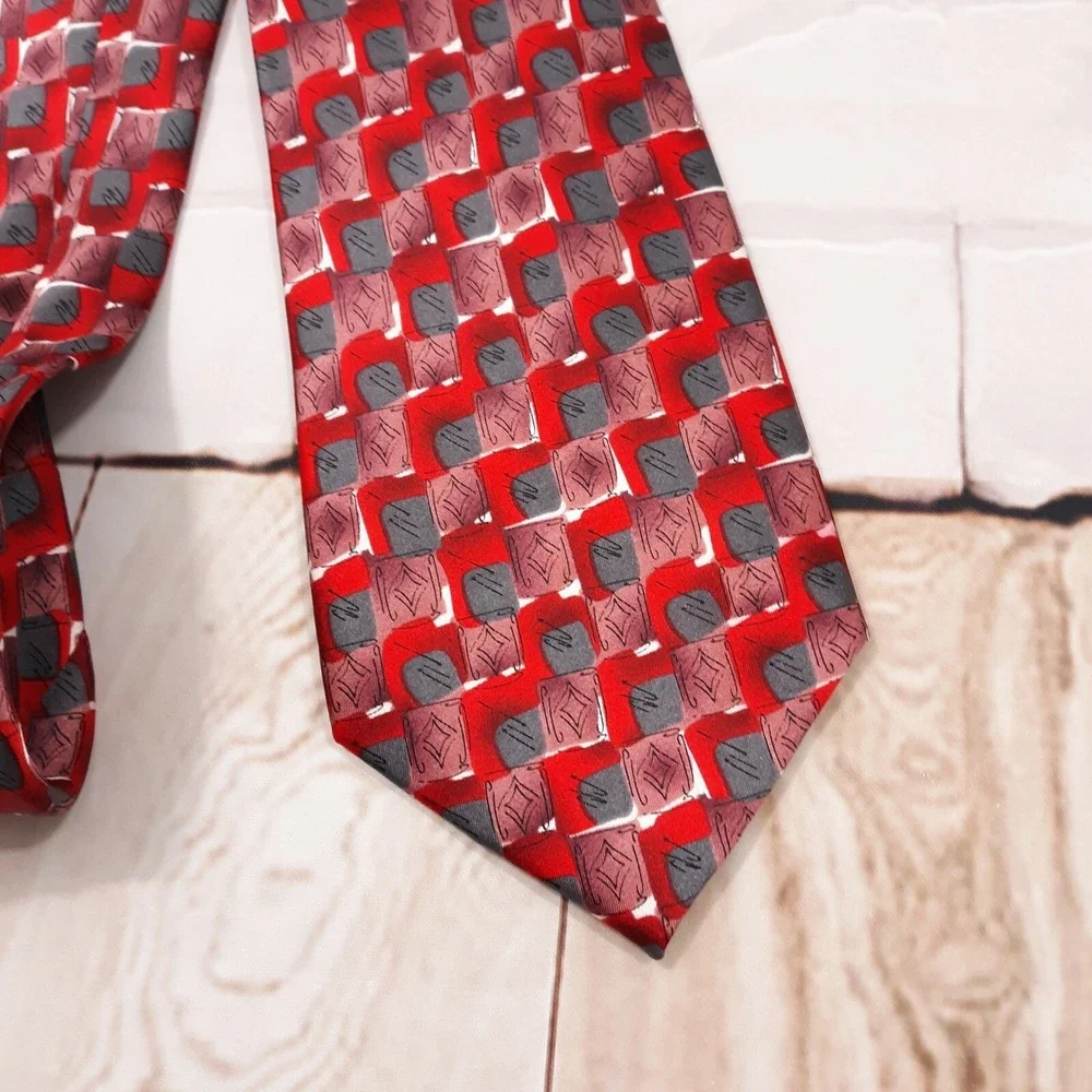 J.Garcia Carousel Necktie Mens Silk Abstract Collection 59 3-1/2 Wide